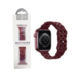 Hoco Silicone Hollow Bracelet WA09 for iWatch (42/44/45/49mm) Red Wine Hoco Silicone Hollow Bracelet WA09 for iWatch (42/44/45/49mm) Red Wine